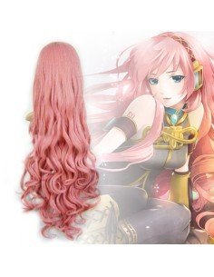 Peluca de Kanekalon Ondulada 100cm Cosplay Palo de Rosa