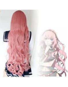 Peluca de Kanekalon Ondulada 100cm Cosplay Palo de Rosa 2