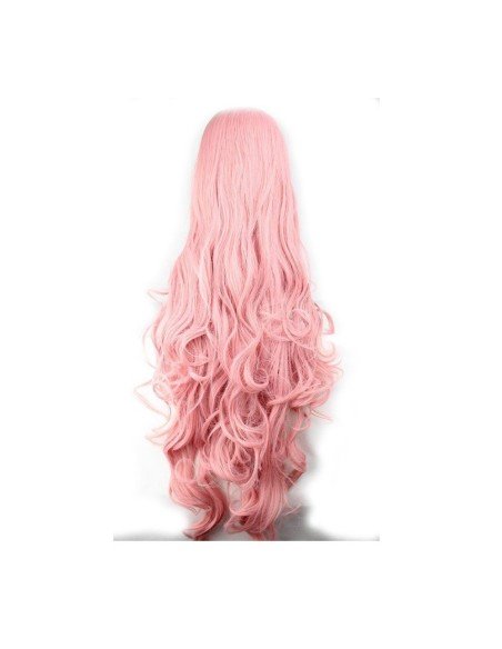 Peluca de Kanekalon Ondulada 100cm Cosplay Palo de Rosa