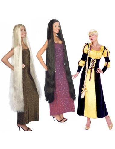 Peluca Godiva Extralarga de 160cm Negro