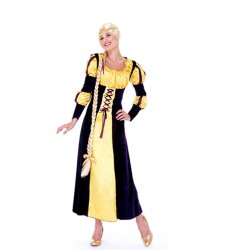 Peluca Princesa  Godiva Extralarga de 160cm Rubio Claro