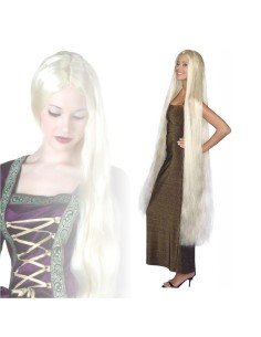 Peluca Princesa  Godiva Extralarga de 160cm Rubio Claro