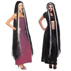 Peluca Princesa  Godiva Extralarga de 160cm Rubio con trenza