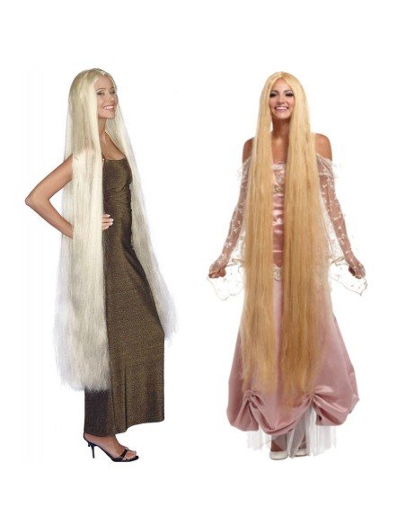 Peluca Princesa Godiva Extralarga de 160cm Rubio Pincesa