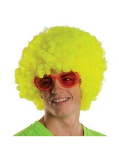 Peluca Afro de Fantasía Amarillo Limón
