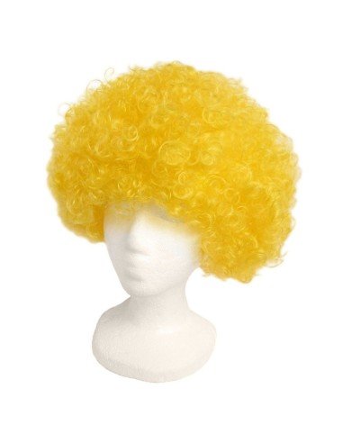 Peluca Afro de Fantasía Amarillo