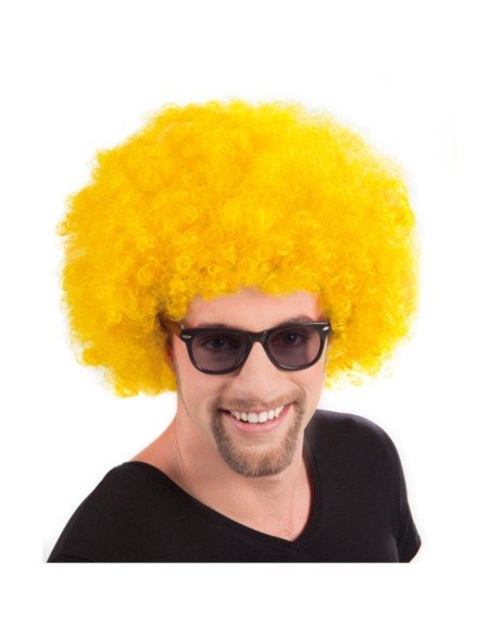 Peluca Afro de Fantasía Amarillo