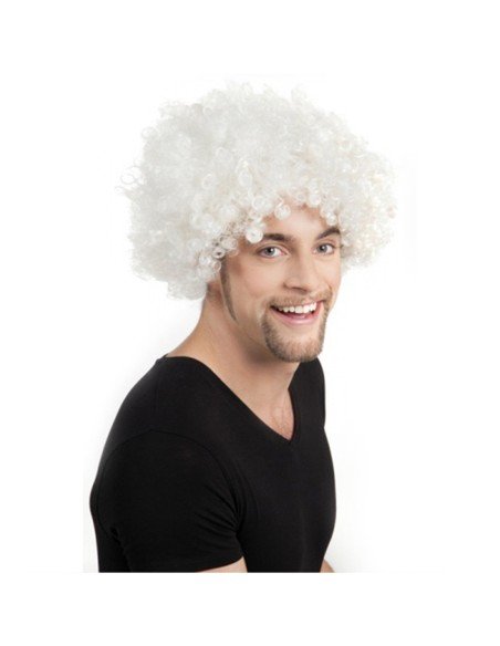 Peluca Afro de Fantasía Blanco