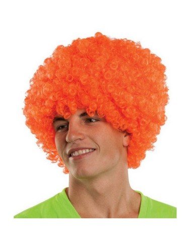 Peluca Afro de Fantasía Naranja