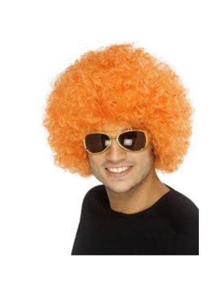 Peluca Afro de Fantasía Naranja