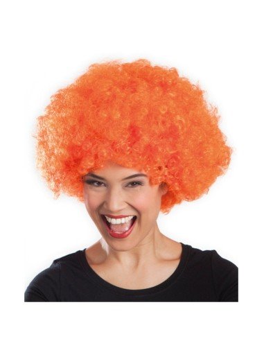 Peluca Afro de Fantasía Naranja