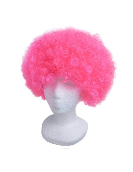 Peluca Afro de Fantasía Fucsia