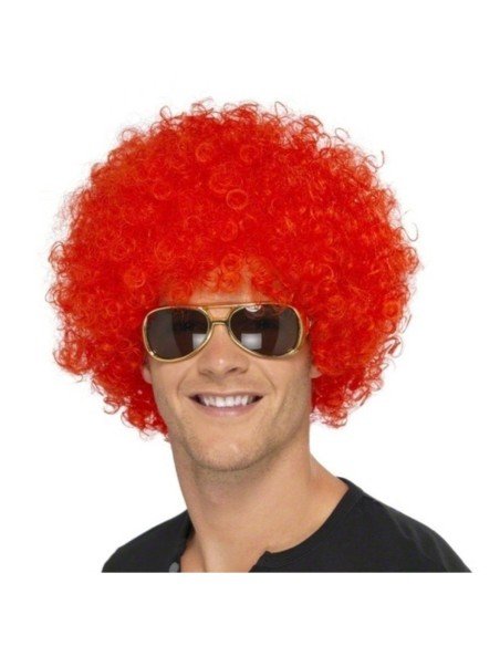 Peluca Afro de Fantasía Rojo
