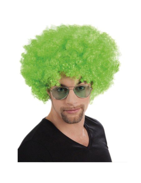 Peluca Afro de Fantasía Verde Limón
