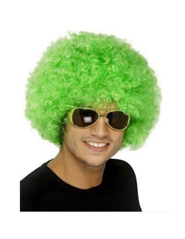 Peluca Afro de Fantasía Verde Limón