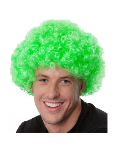 Peluca Afro de Fantasía Verde Limón