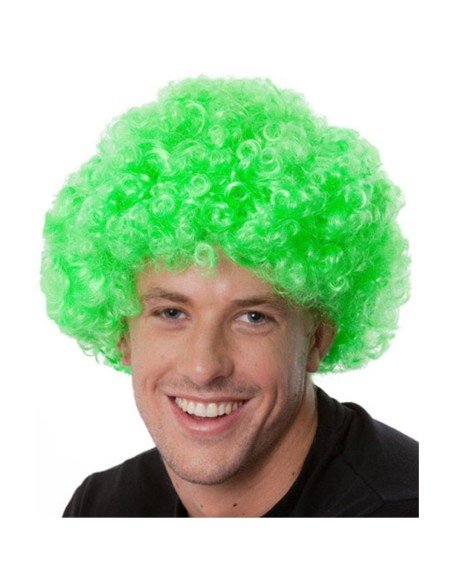Peluca Afro de Fantasía Verde Limón