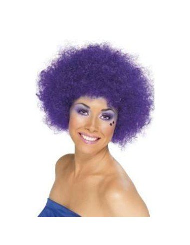 Peluca Afro de Fantasía Morado