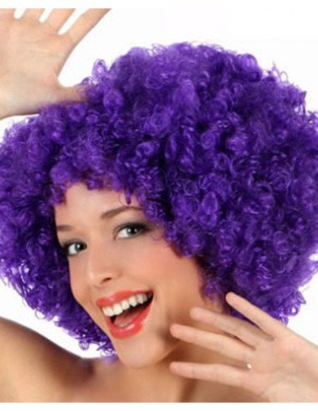 Peluca Afro de Fantasía Morado Peluca Afro de Fantasía Morado