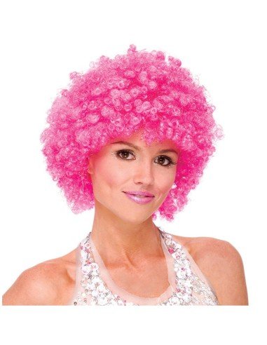 Peluca Afro de Fantasía Fucsia