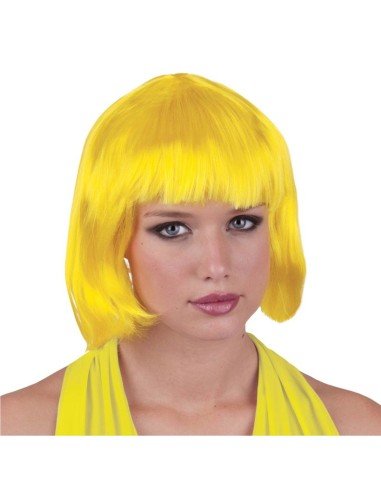 Peluca Corta de fantasía Amarillo