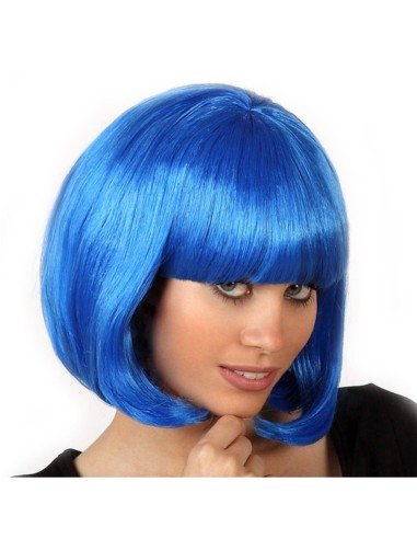 Peluca Corta de fantasía Azul Rey
