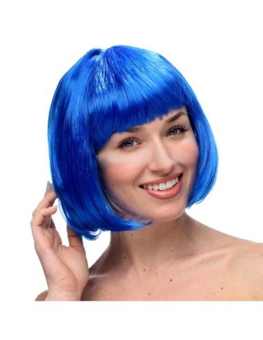 Peluca Corta de fantasía Azul Rey