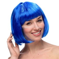 Peluca Corta de fantasía Azul Rey