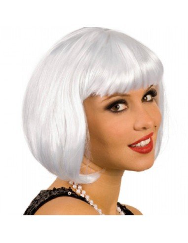 Peluca Corta de fantasía Blanco