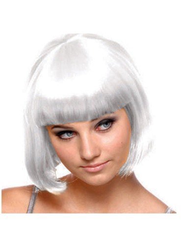 Peluca Corta de fantasía Blanco