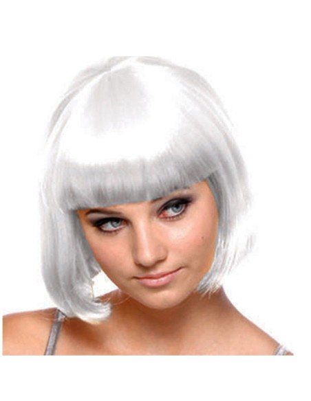 Peluca Corta de fantasía Blanco