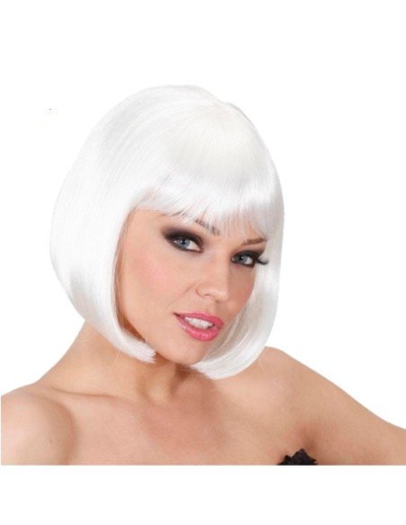 Peluca Corta de fantasía Blanco