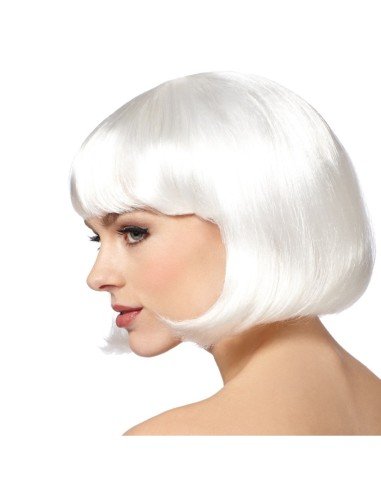 Peluca Corta de fantasía Blanco