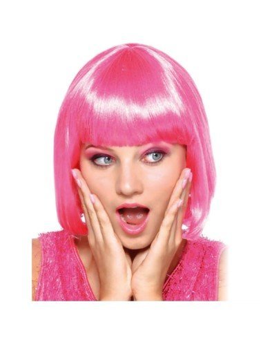 Peluca Corta de fantasía Fucsia