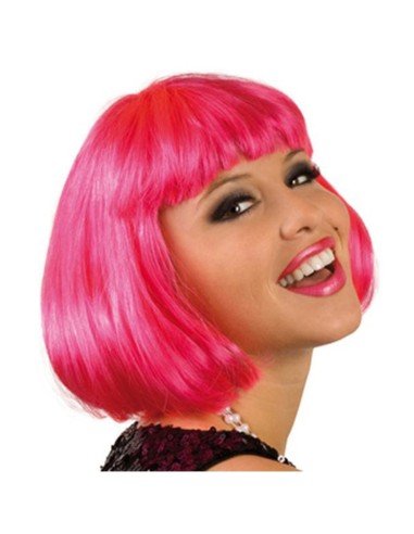 Peluca Corta de fantasía Fucsia