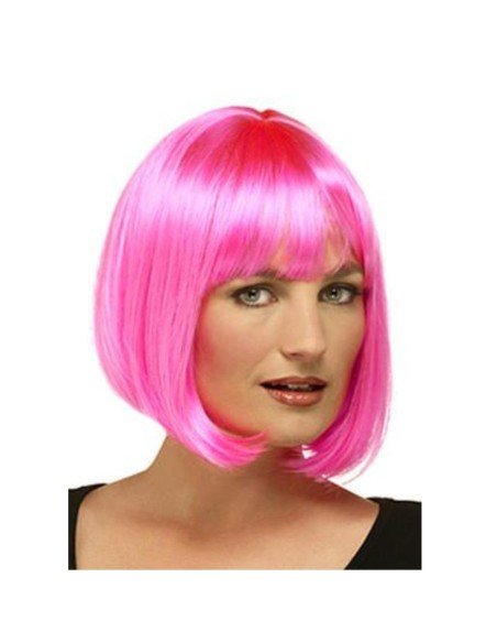 Peluca Corta de fantasía Fucsia