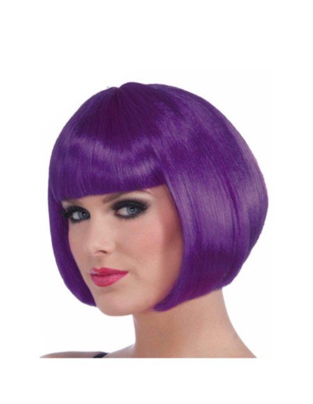 Peluca Corta de fantasía Morado