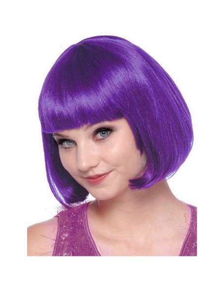 Peluca Corta de fantasía Morado
