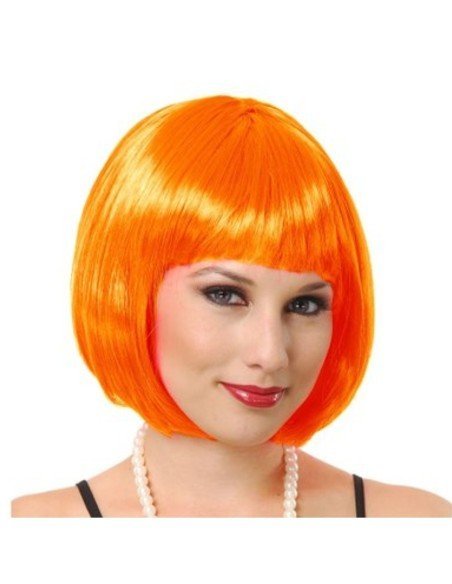 Peluca Corta de fantasía Naranja