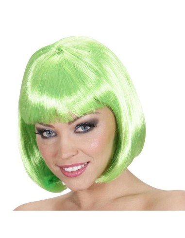 Peluca Corta de fantasía Verde Limón