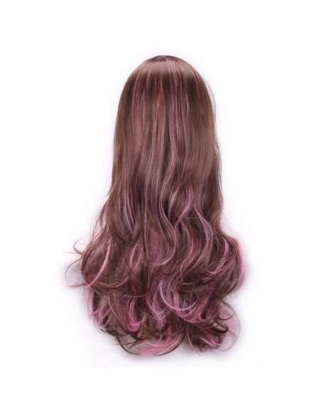 Peluca Bicolor Harajuku de kanekalon Cosplay de 70 y 80 cm de largo ideal para Halloween