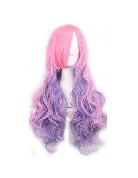 Peluca Bicolor Harajuku de kanekalon Cosplay de 70 y 80 cm de largo ideal para Halloween Peluca Bicolor Harajuku de kanekalon Cosplay de 70 y 80 cm de largo ideal para Halloween