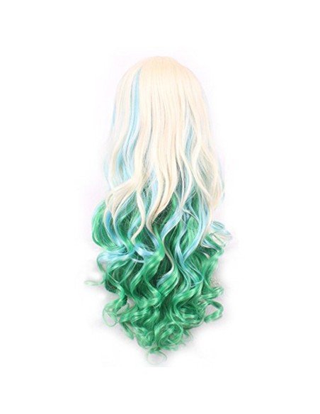 Peluca Bicolor Harajuku de kanekalon Cosplay de 70 y 80 cm de largo ideal para Halloween Peluca Bicolor Harajuku de kanekalon Cosplay de 70 y 80 cm de largo ideal para Halloween