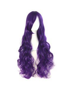 Peluca Cosplay Ondulada 80cm Kanekalon Morado 2
