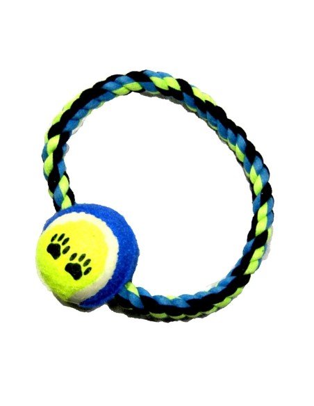 Juguete Aro de Lazo con bola para Mascota, Rojo