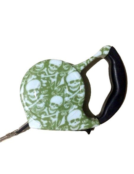 Correa Retráctil Estampada para mascotas 4.5mts Perros Max 18kg 