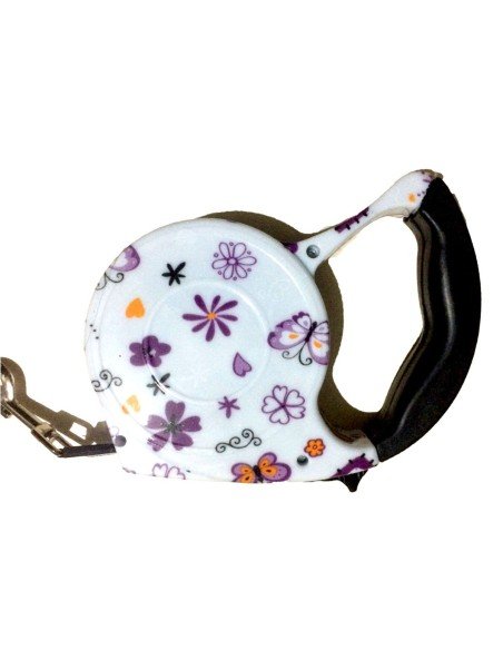 Correa Retráctil Estampada para mascotas 4.5mts Perros Max 18kg  Correa Retráctil Estampada para mascotas 4.5mts Perros Max 18kg