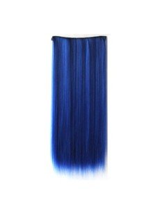 Extension de Cabello Unicolor Lisa Azul 2