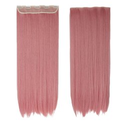 Extension de Cabello Unicolor Lisa Palo de Rosa