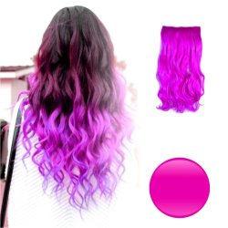 Extension de Cabello Unicolor Rizada Fucsia Pink